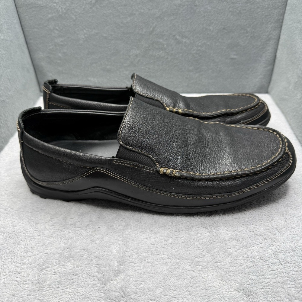 Cole Haan Tucker Venetian Loafers Men's 10.5 M Black Leather Slip On C03557